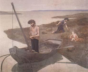 Pierre Puvis de Chavannes The Poor Fisherman (mk09) Norge oil painting art